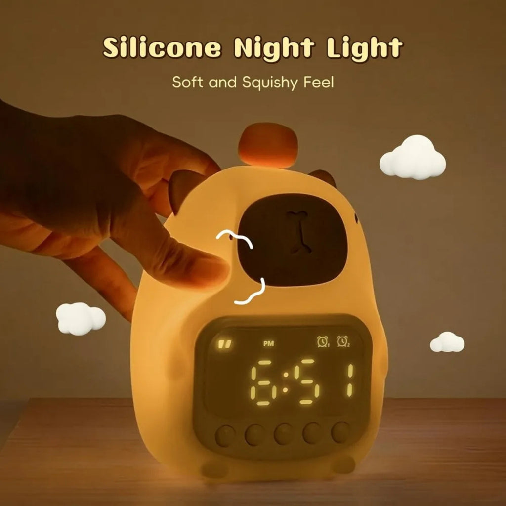 🍊 Capybara Night Light Clock