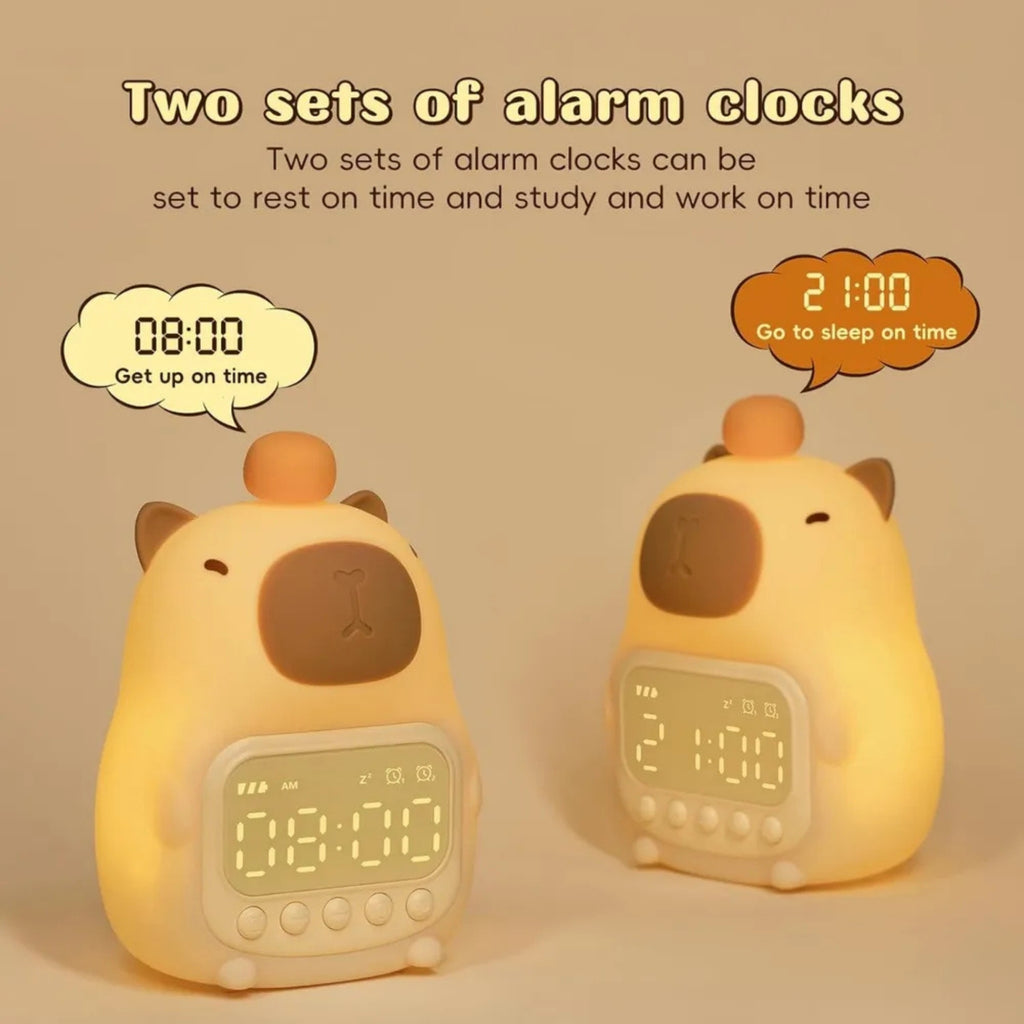 🍊 Capybara Night Light Clock