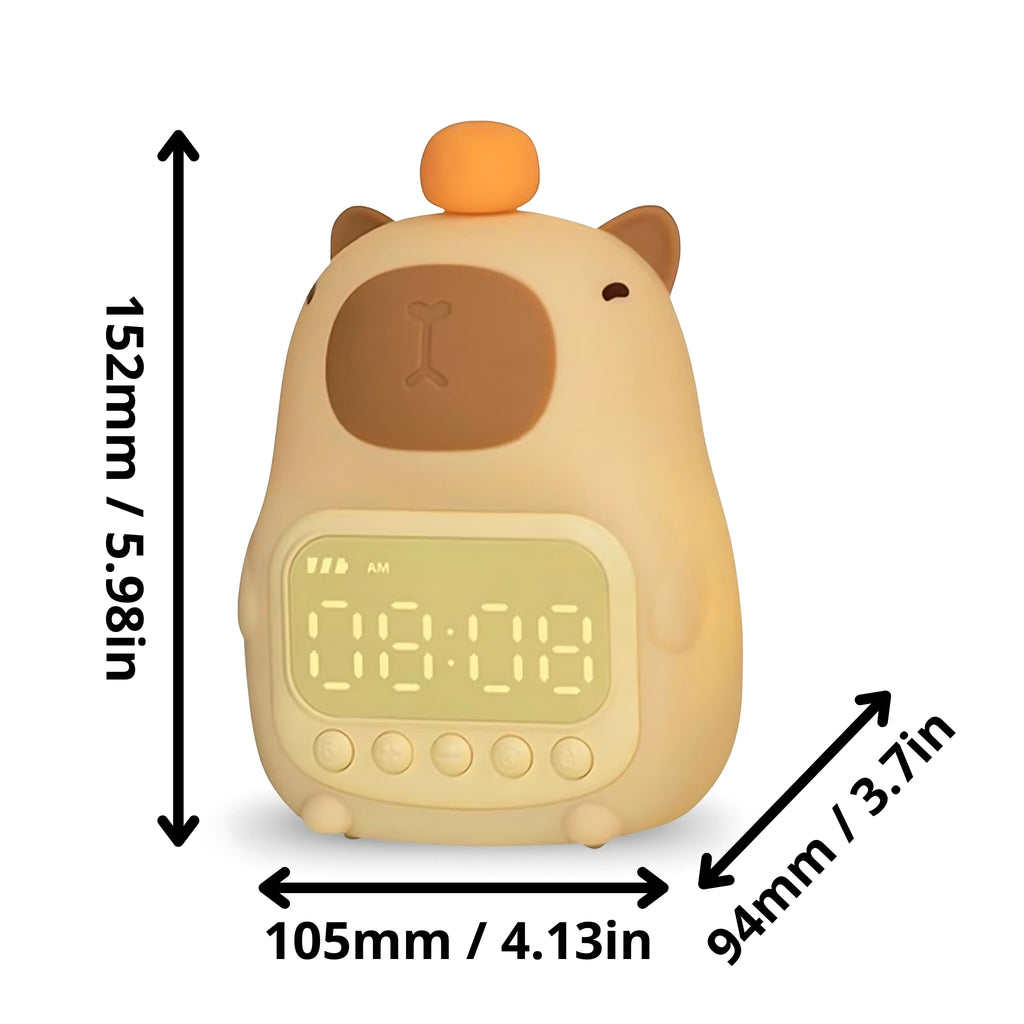 🍊 Capybara Night Light Clock