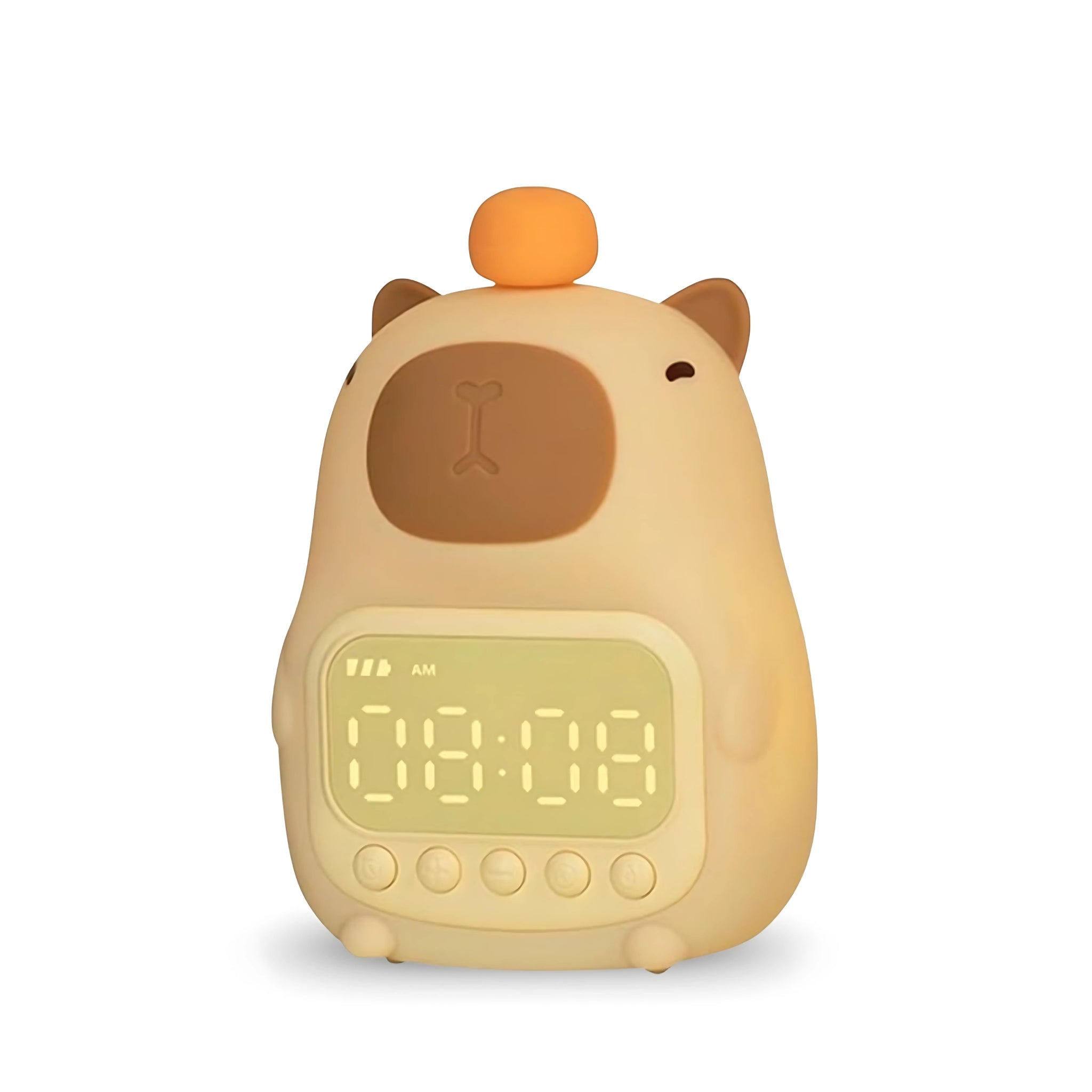 🍊 Capybara Night Light Clock