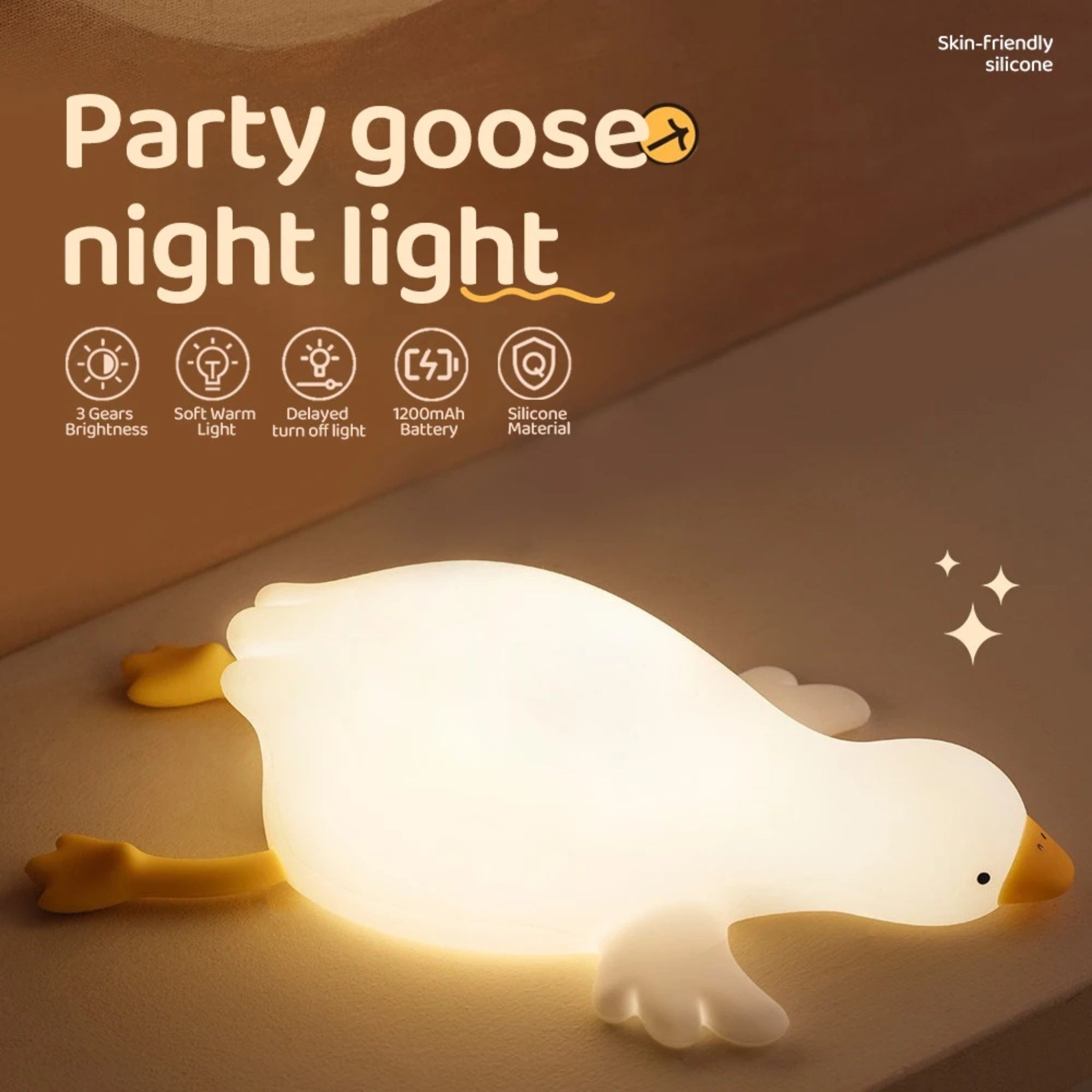 🪿 Lying Goose Night Light