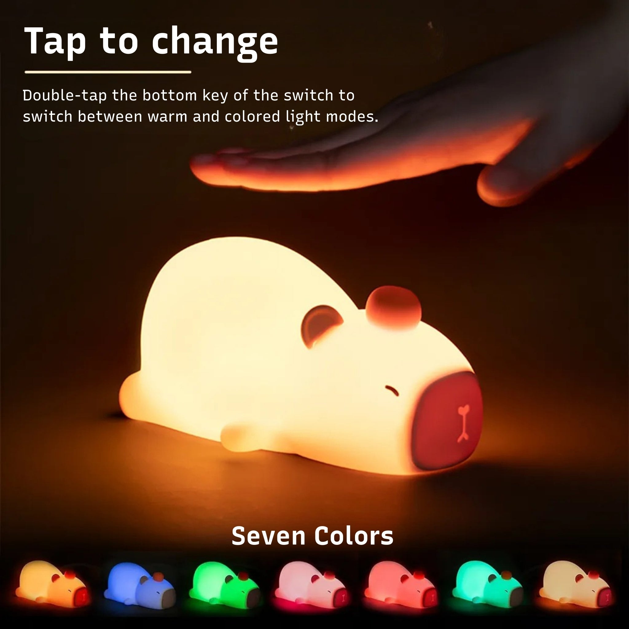 🍊 Lying Capybara Night Light