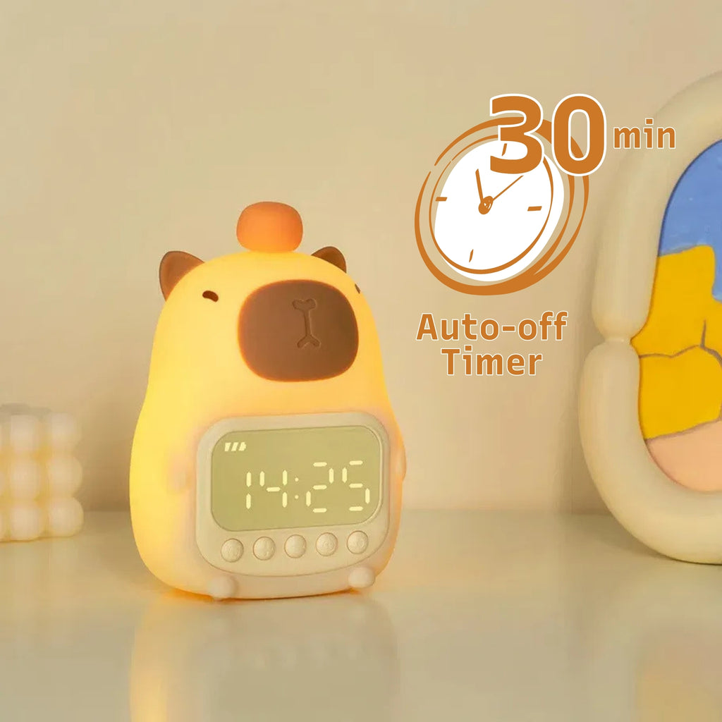 🍊 Capybara Night Light Clock
