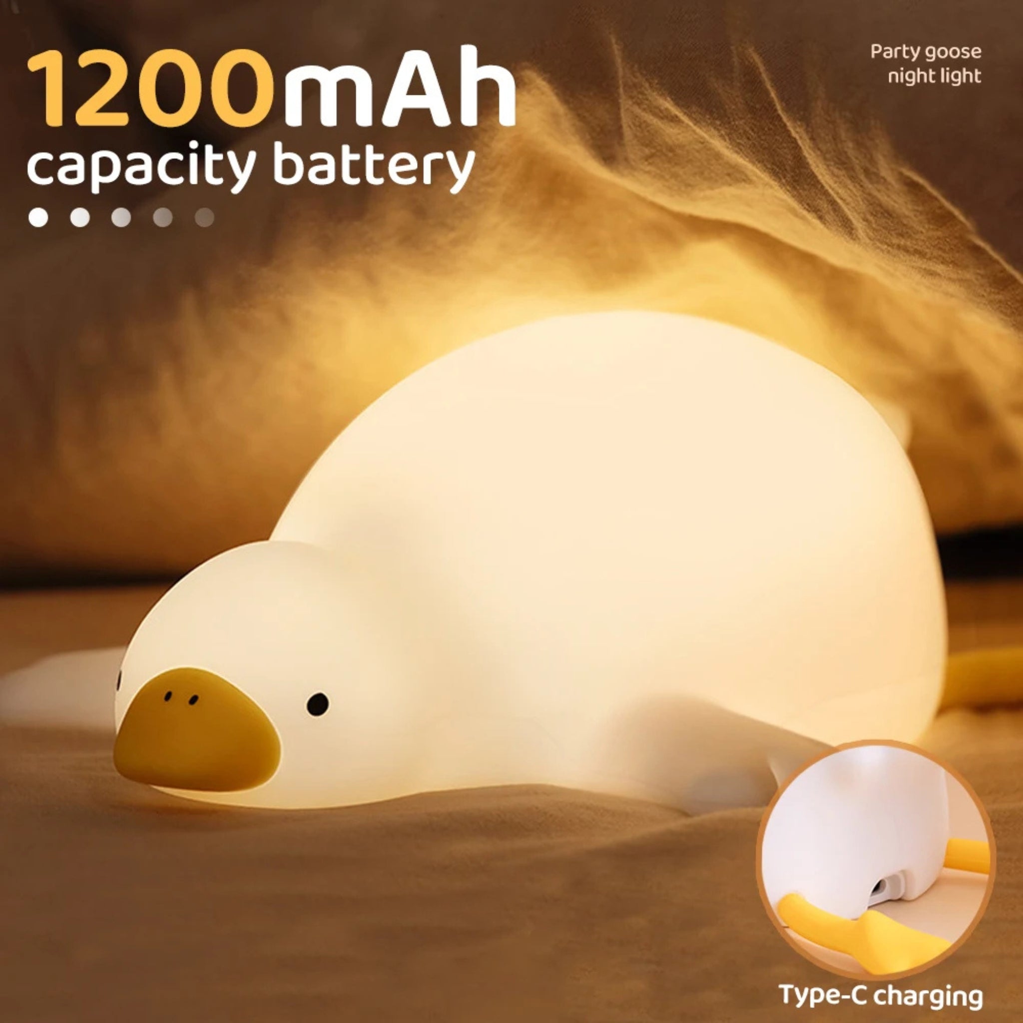 🪿 Lying Goose Night Light