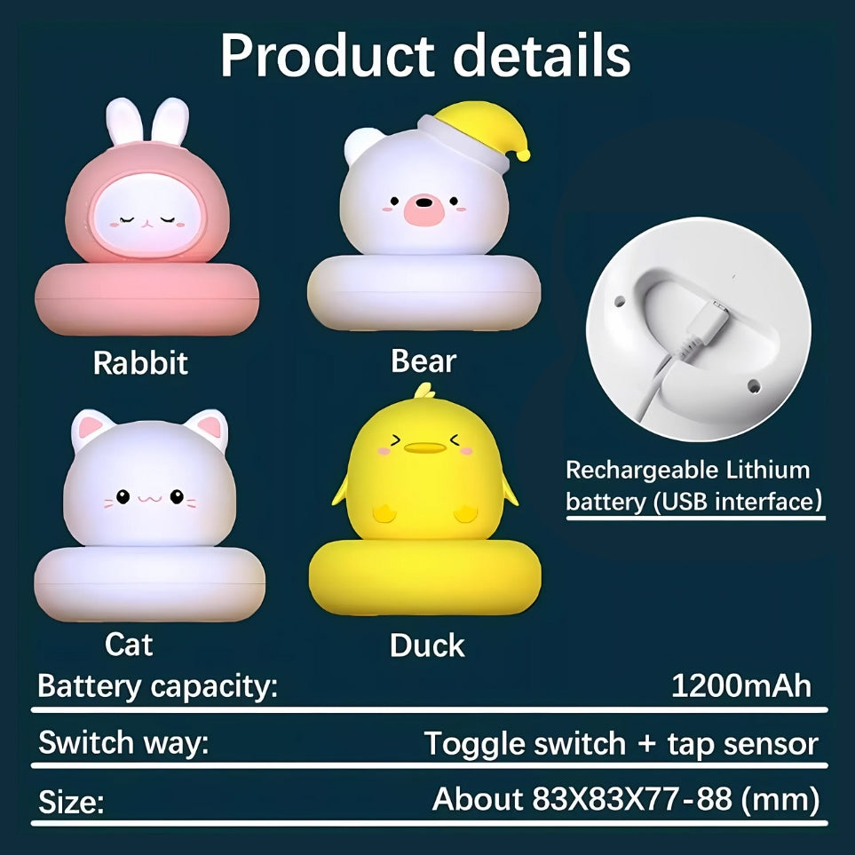 🐾 Mini Animal Night Lights