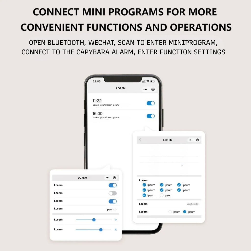 🍊 Capybara Night Light Clock