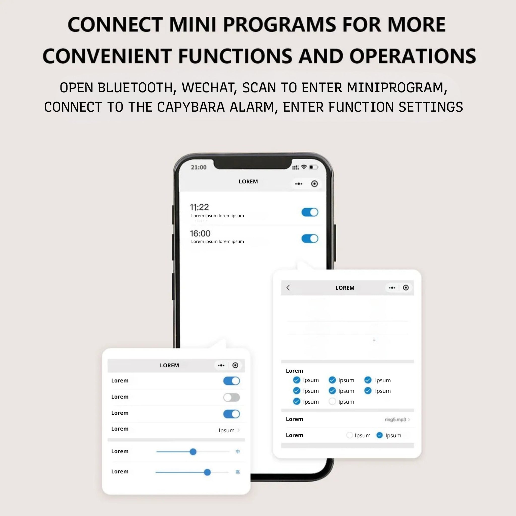 🍊 Capybara Night Light Clock